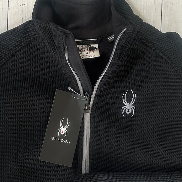NWT MENS SPYDER quarter zip fleece lined snow ski jacket - Picture 1 of 2